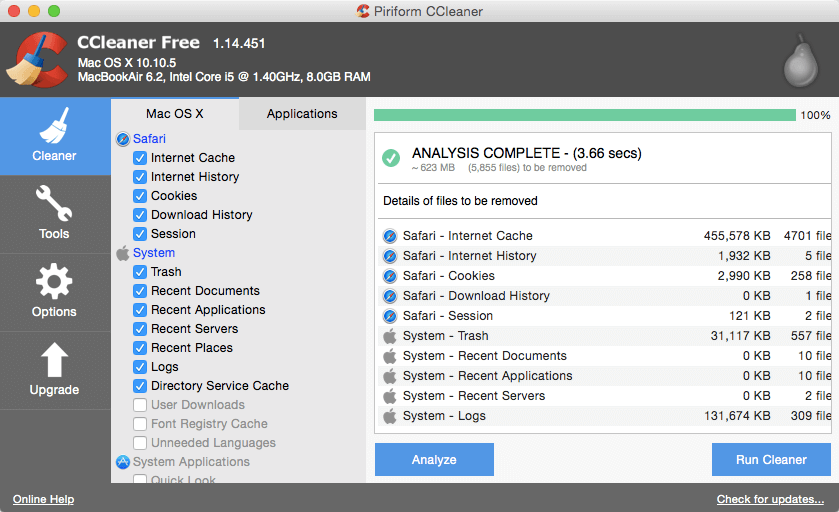 Mac最適化＆高速化アプリ CCleaner for Mac